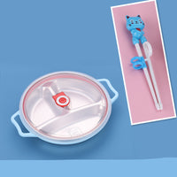 style: 17 Style - Thicken And Deepen Grid Plate Kindergarten Tableware Chinese Style