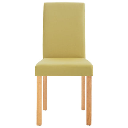Dining Chairs 6 pcs Green Fabric