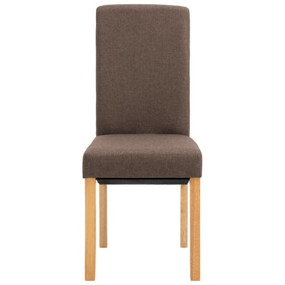 Dining Chairs 6 pcs Brown Fabric