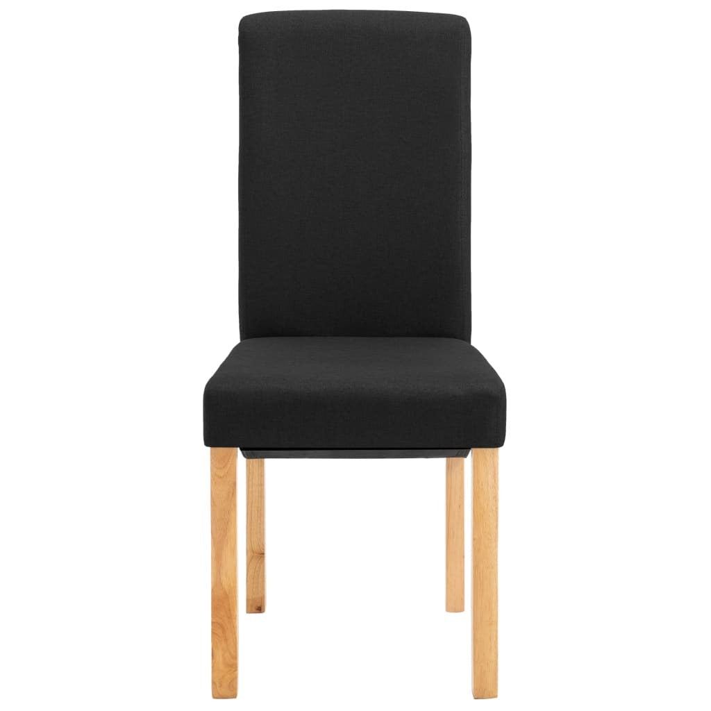 Dining Chairs 6 pcs Black Fabric