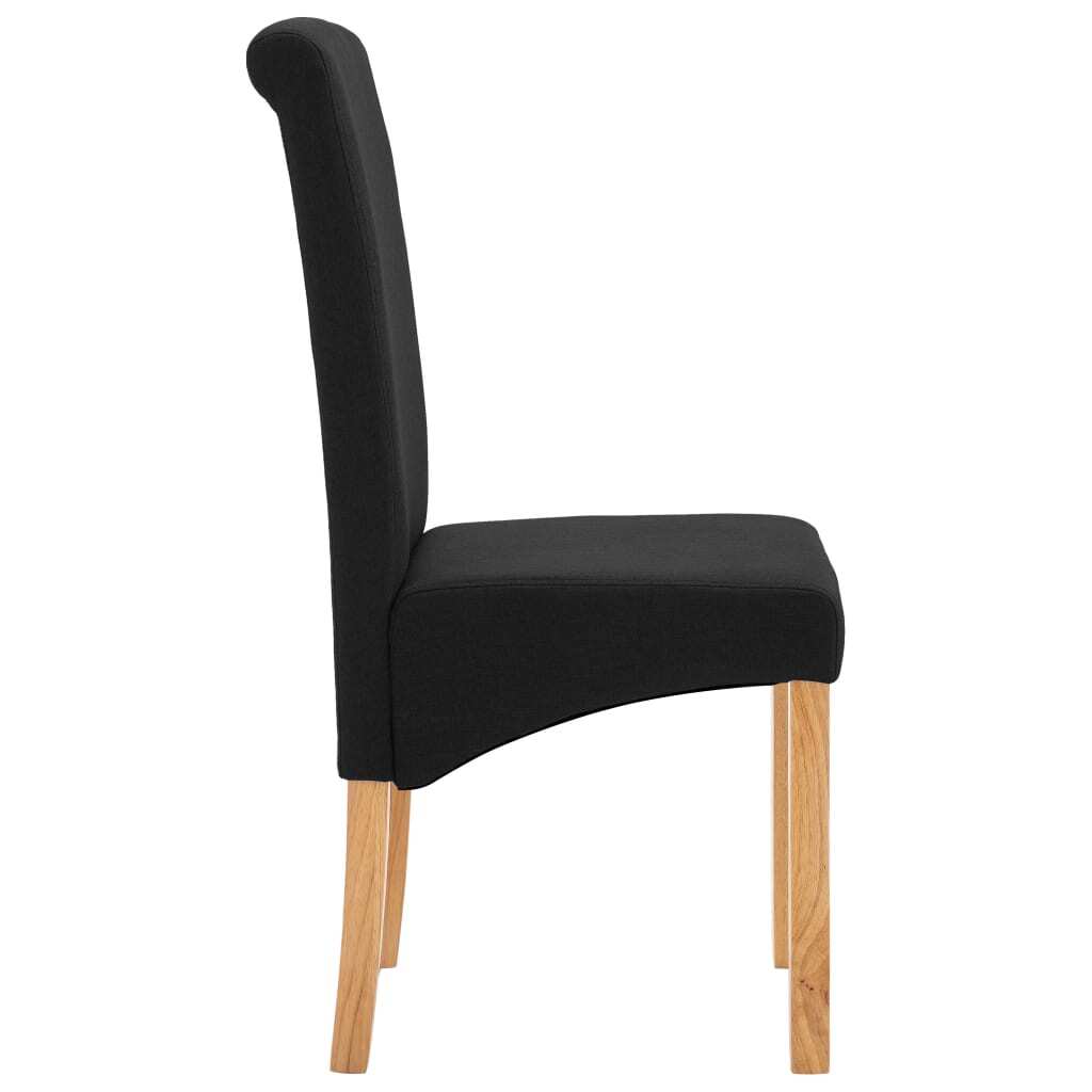 Dining Chairs 6 pcs Black Fabric
