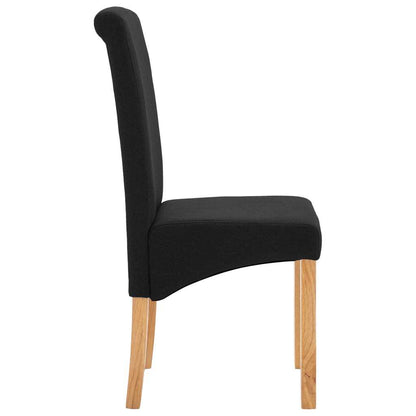 Dining Chairs 6 pcs Black Fabric