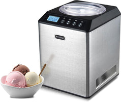 Whynter ICM-201SB Automatic Ice Cream Maker with Built-In Compressor, 2.1 Qt Capacity, LCD Digital Display, and Timer, Stainless Steel