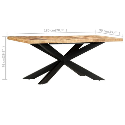 Dining Table 70.9"x35.4"x29.9" Solid Rough Mango Wood