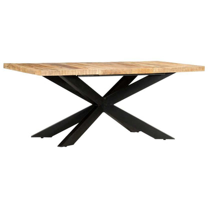 Dining Table 70.9"x35.4"x29.9" Solid Rough Mango Wood
