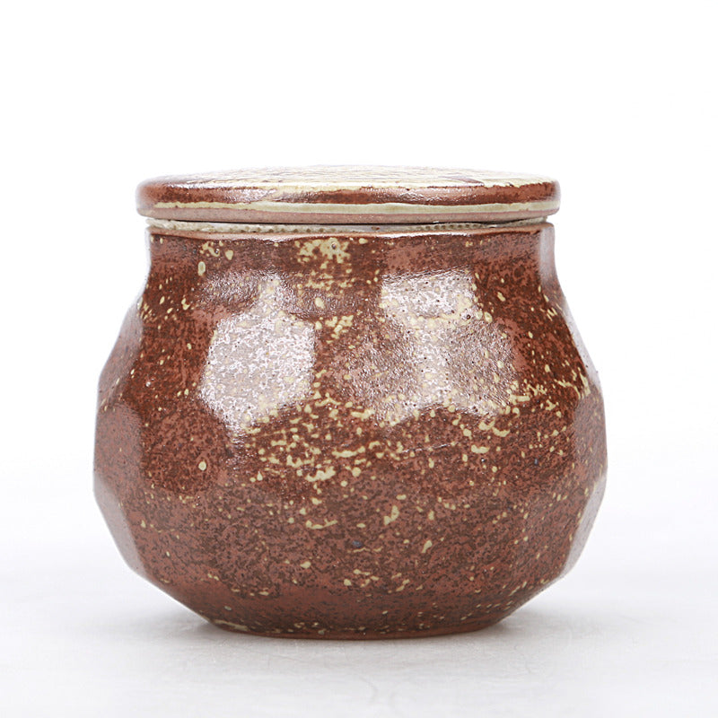 Sealed terracotta tea caddy