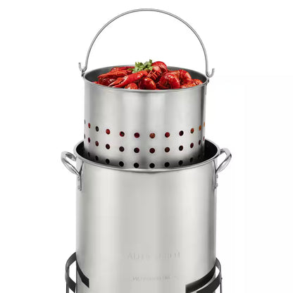 2-Piece Set 50 Qt. Aluminum Turkey Fryer