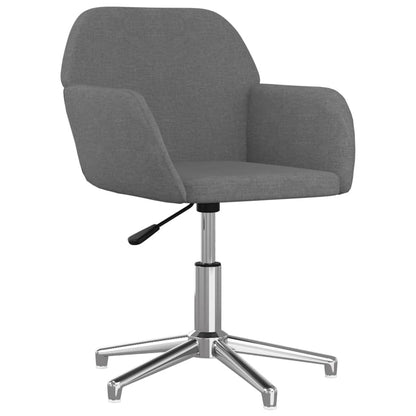 Swivel Dining Chairs 2 pcs Light Gray Fabric