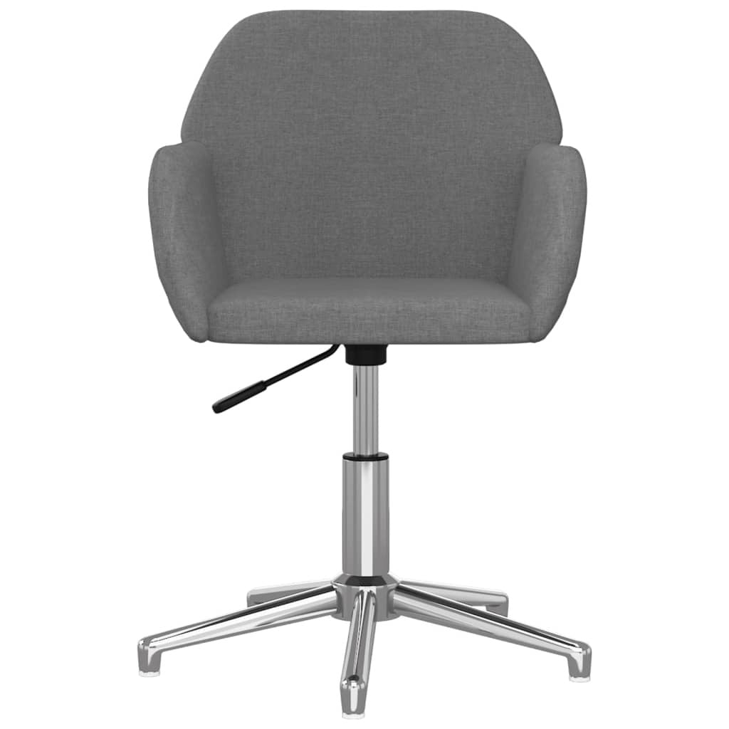 Swivel Dining Chairs 2 pcs Light Gray Fabric