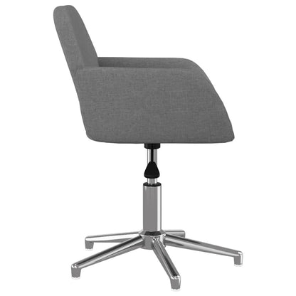 Swivel Dining Chairs 2 pcs Light Gray Fabric