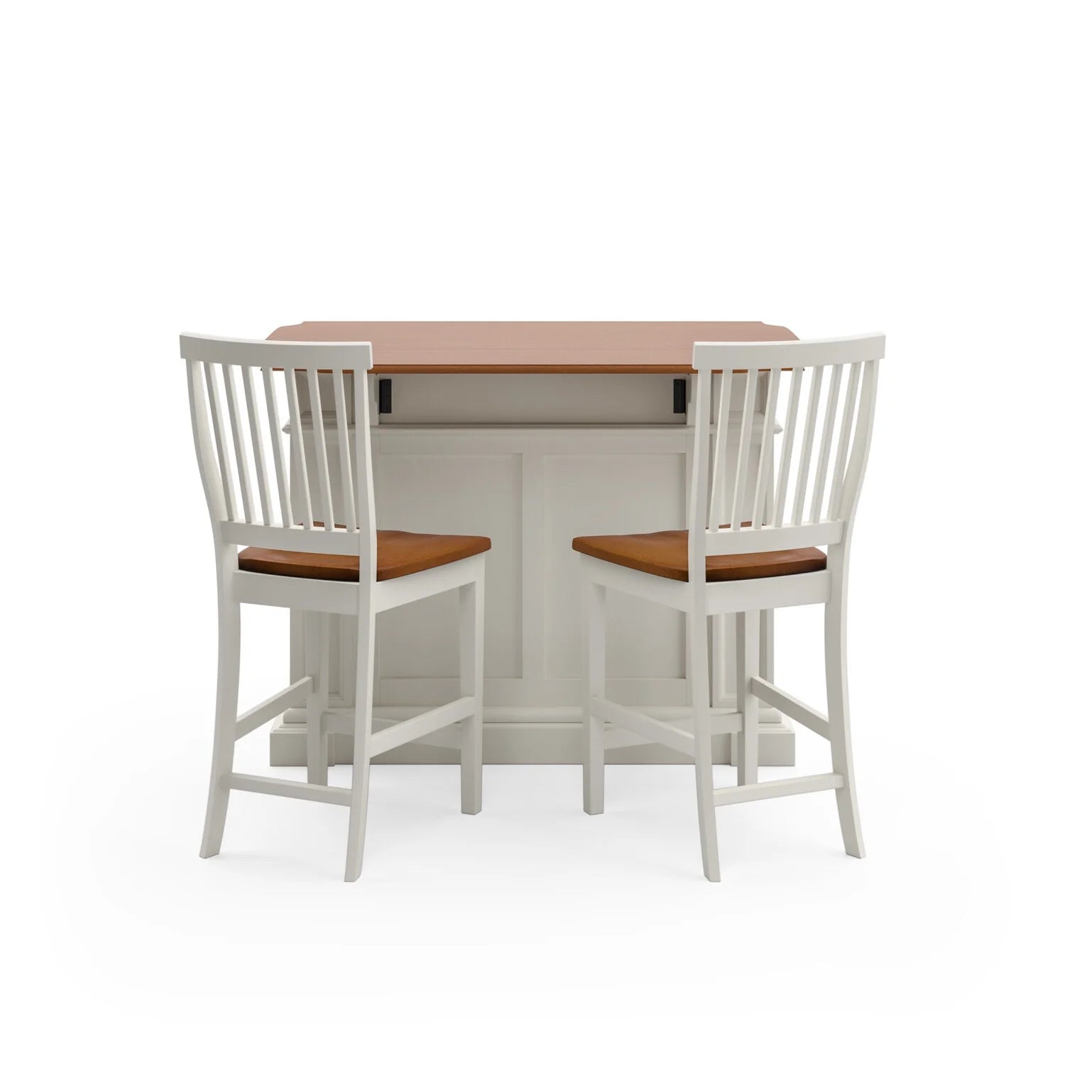 Homestyles Americana Wood Kitchen Island Set in off White