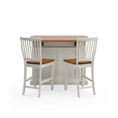 Homestyles Americana Wood Kitchen Island Set in off White