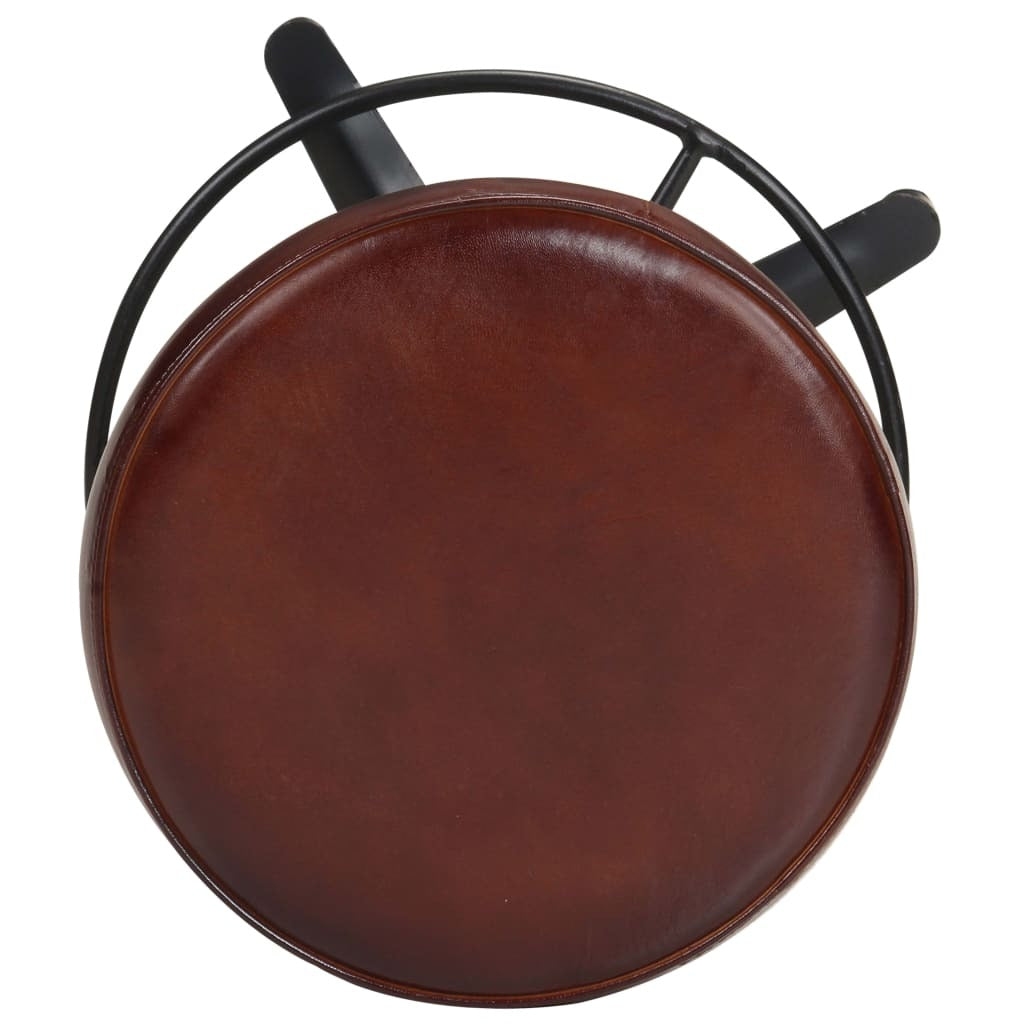 Bar Stools 2 pcs 26" Real Leather