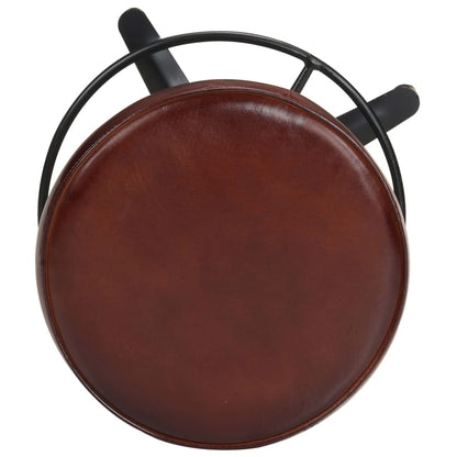 Bar Stools 2 pcs 26" Real Leather