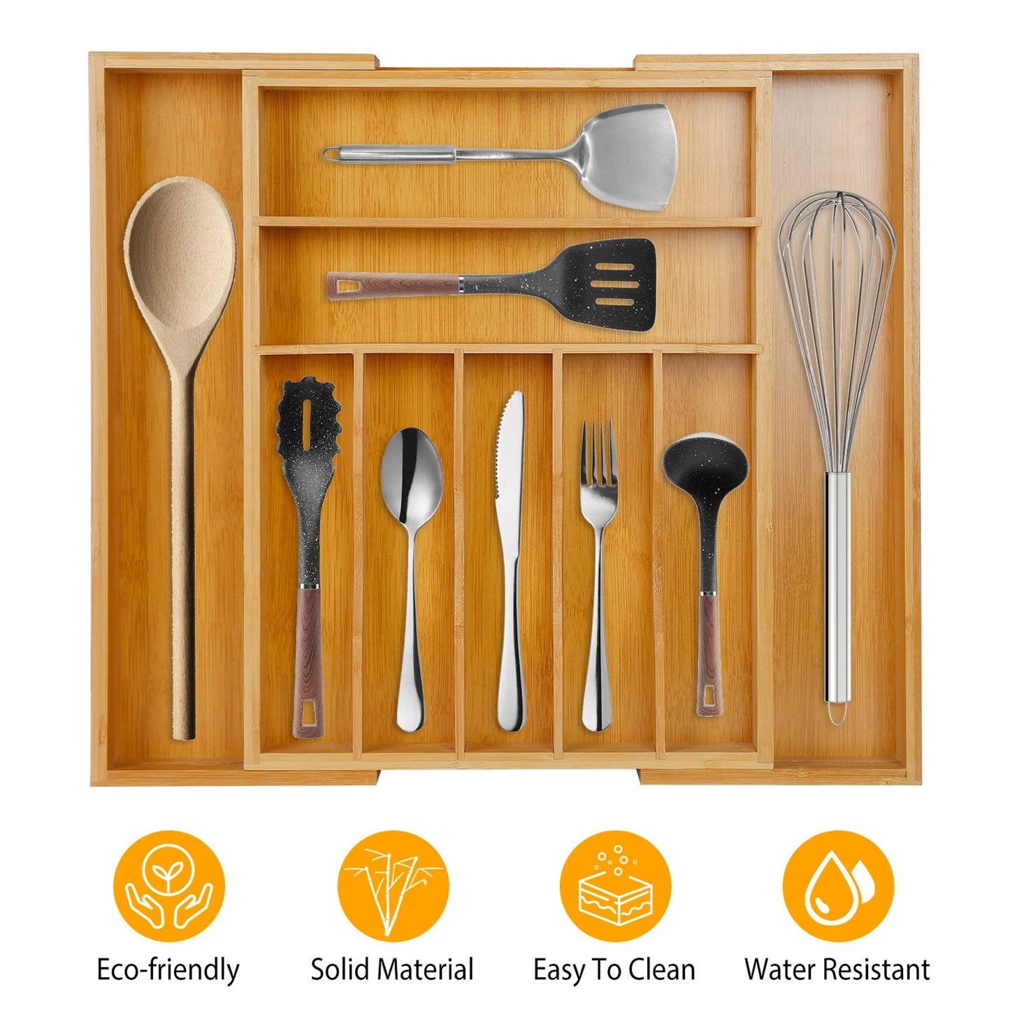 Bamboo Drawer Divider Kitchen