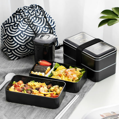Style: FOOD - Double-deck Japanese style box lunch box for adults