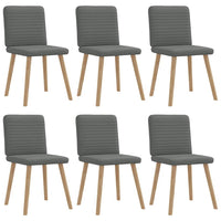 Dining Chairs 6 pcs Dark Gray Fabric