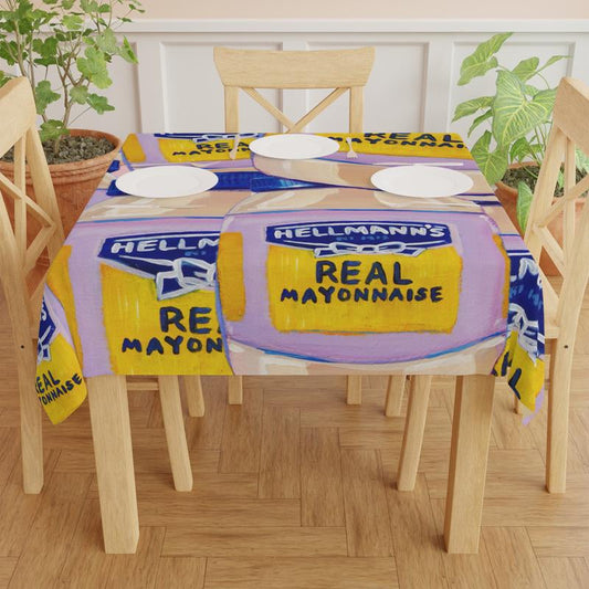 Mayonnaise-Themed Tablecloth: An Ideal Gift for Culinary Enthusiasts and Mayo Aficionados