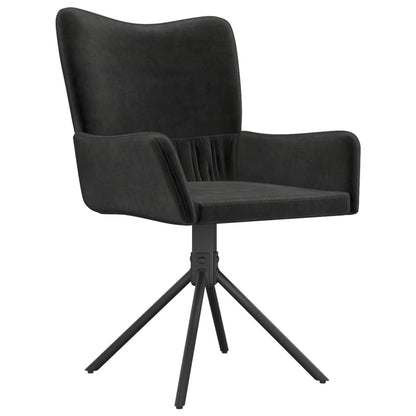 Swivel Dining Chairs 2 pcs Black Velvet
