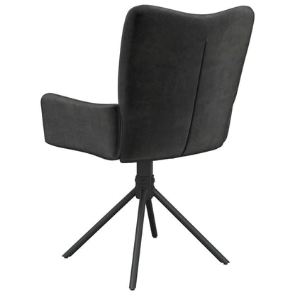 Swivel Dining Chairs 2 pcs Black Velvet