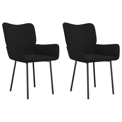 Dining Chairs 2 pcs Black Velvet