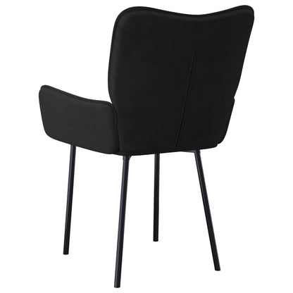 Dining Chairs 2 pcs Black Velvet