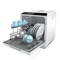 Hermitlux HMX-DW04 Countertop Portable Dishwasher with 5 Washing Programs and 5-Liter Water Tank