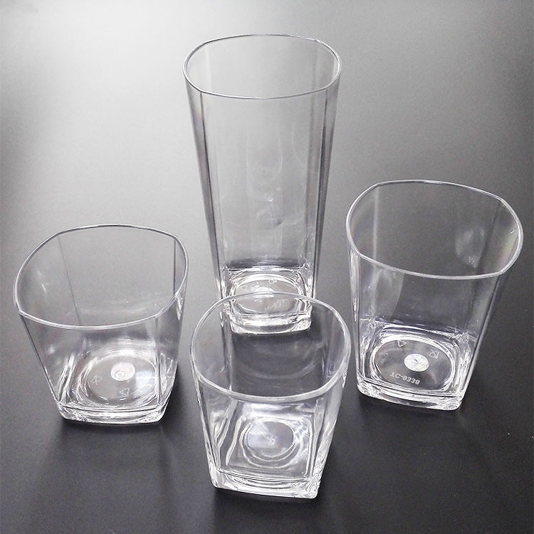 Style: 350 ML - Yongkang bar KTV acrylic beer cup small wine cup four square water cup whisky cup wine cup wholesale