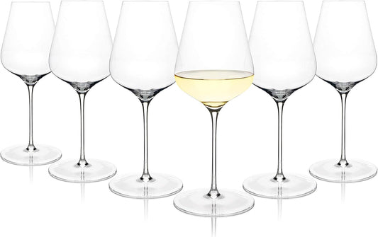 Grassl Mineralité Handcrafted Crystal Wine Glass Set for White Wine and Champagne, Set of 6