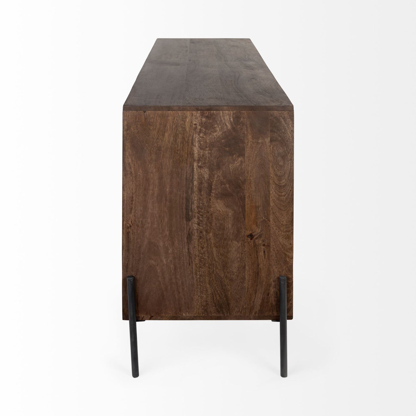 72" Brown Solid Wood Six Drawer Sideboard with Two Doors