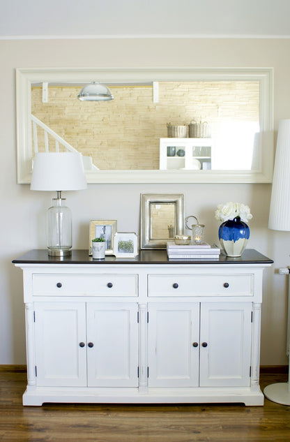 Modern Farm Brown And White Two Door Buffet Server