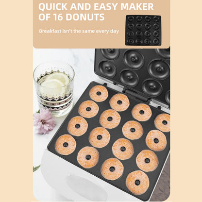 110-220V Donut Maker Non Stick Coating Kitchen Donut Maker 16 Holes Electric Baking Machine for Breakfast Bread Bakeware Sets