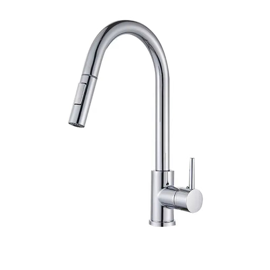 Kitchen Faucet Brushed Gold Pull Out Kitchen Sink Water Tap Single Handle Mixer Tap 360 Rotation Kitchen Shower Faucet