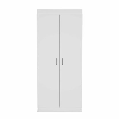 63" Classic White Pantry Cabinet with Two Full Size Doors