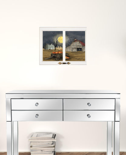Spooky Harvest Moon 6 White Framed Print Kitchen Wall Art