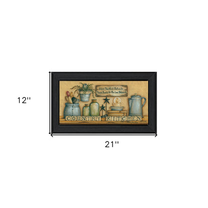 Country Kitchen 6 Black Framed Print Kitchen Wall Art