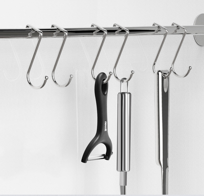 Color: 3 boxes large - Multi-purpose 304 stainless steel S-hook wall hanging bathroom kitchen S-hook cabinet door back S-hook s hook small hook