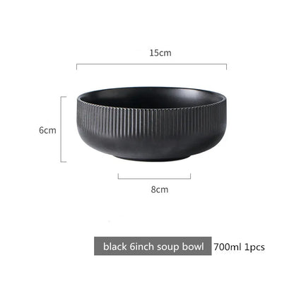Nordic Ins Styel Ceramic Dinnerwar Matte Glazed Salad Dishes Soup Bowl Dinner Plates Serving Tray For Home Restaurant