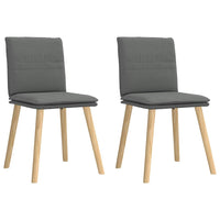 Dining Chairs 2 pcs Dark Gray Fabric
