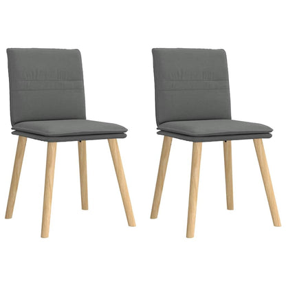 Dining Chairs 2 pcs Dark Gray Fabric
