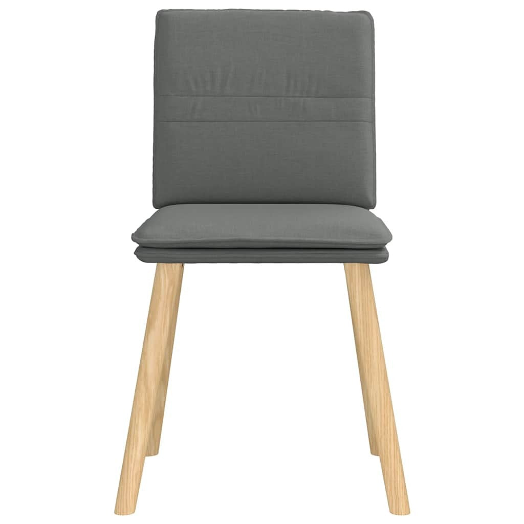 Dining Chairs 2 pcs Dark Gray Fabric