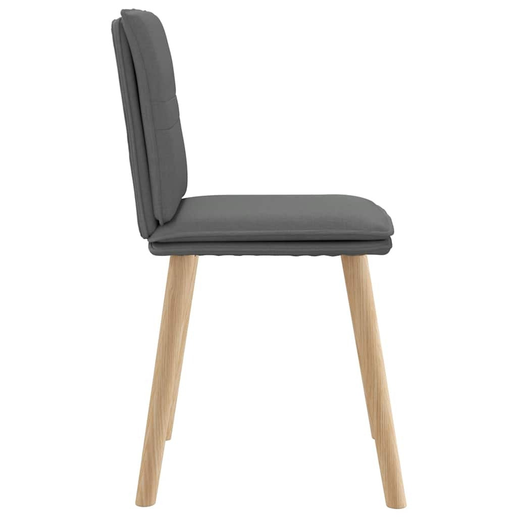 Dining Chairs 2 pcs Dark Gray Fabric