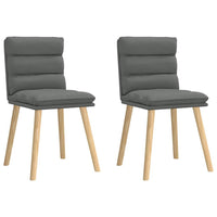 Dining Chairs 2 pcs Dark Gray Fabric