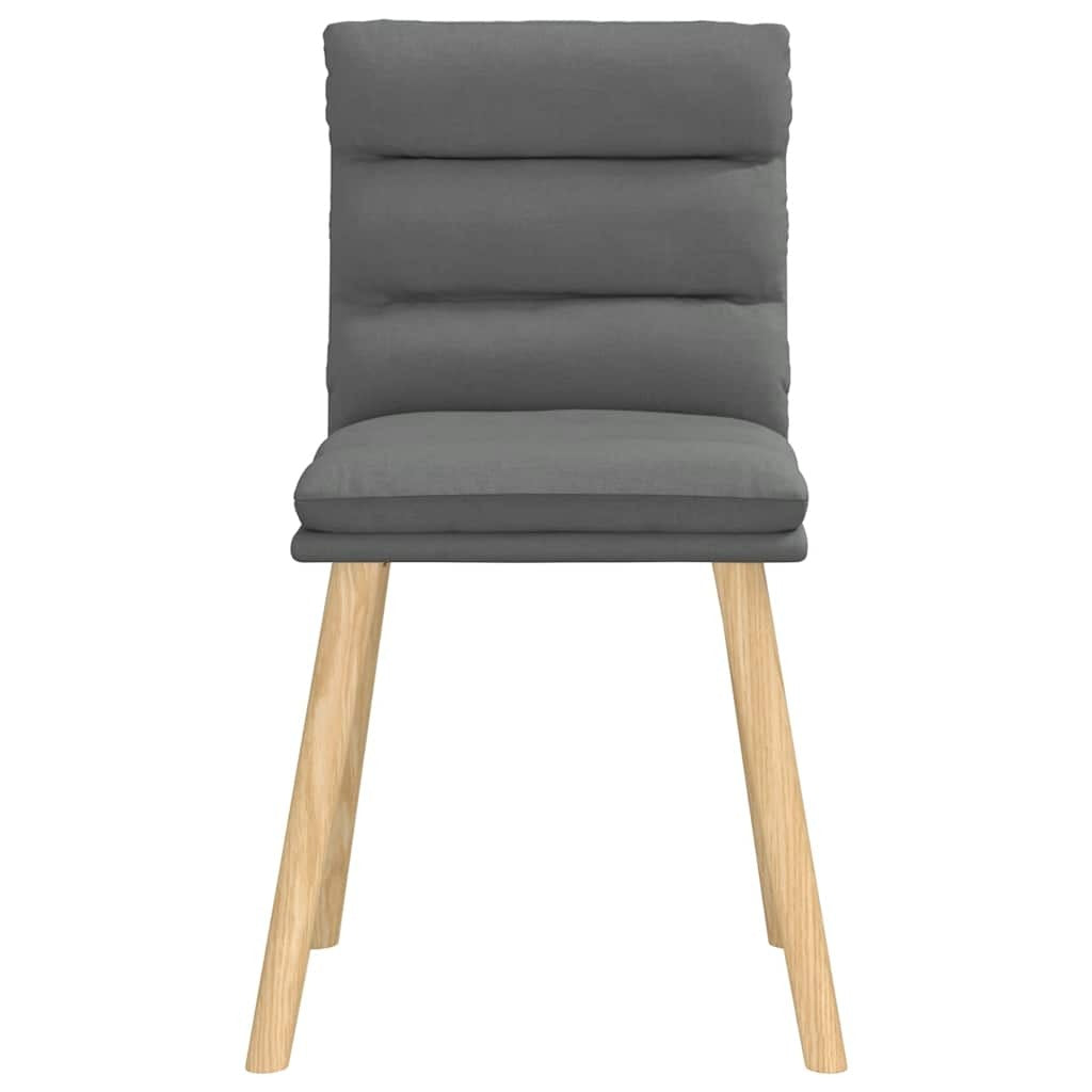 Dining Chairs 2 pcs Dark Gray Fabric