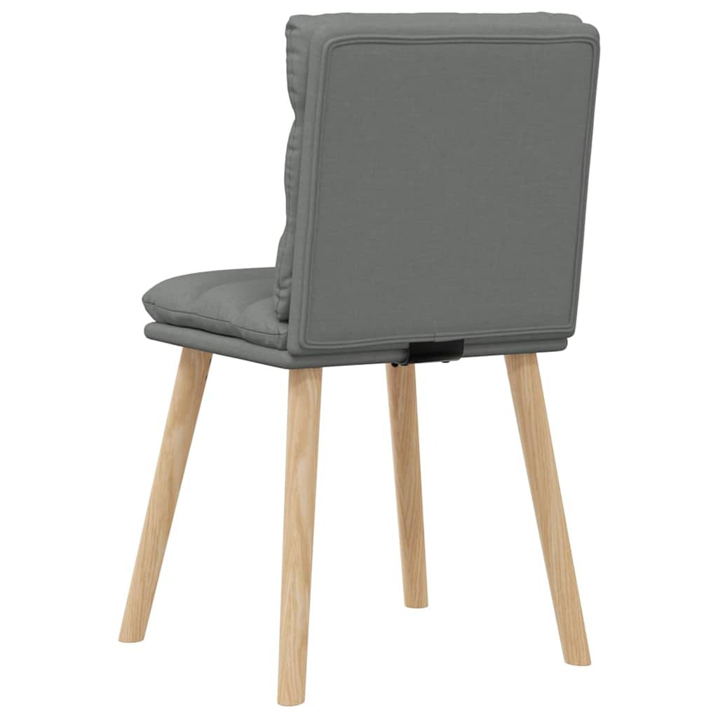 Dining Chairs 2 pcs Dark Gray Fabric