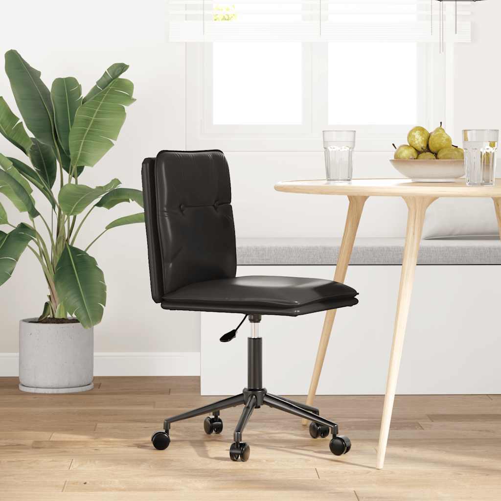 Dining Chair Black Faux Leather