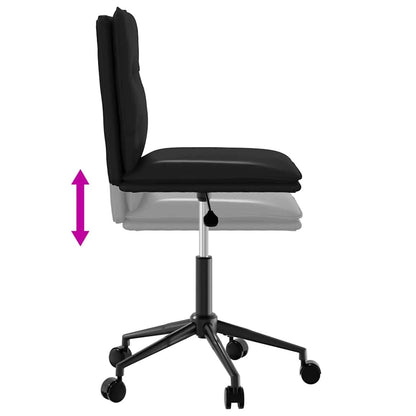 Dining Chair Black Faux Leather