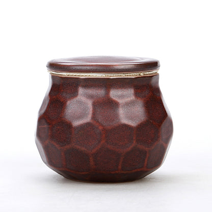 Sealed terracotta tea caddy