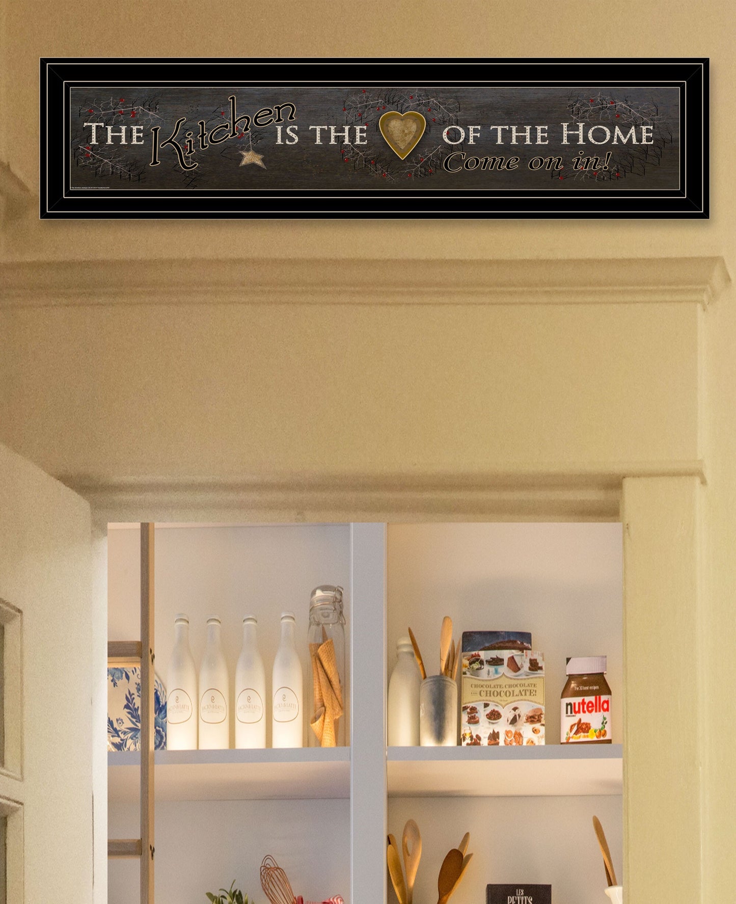 Kitchen is the Heart of the Home 12 Black Framed Print Kitchen Wall Art
