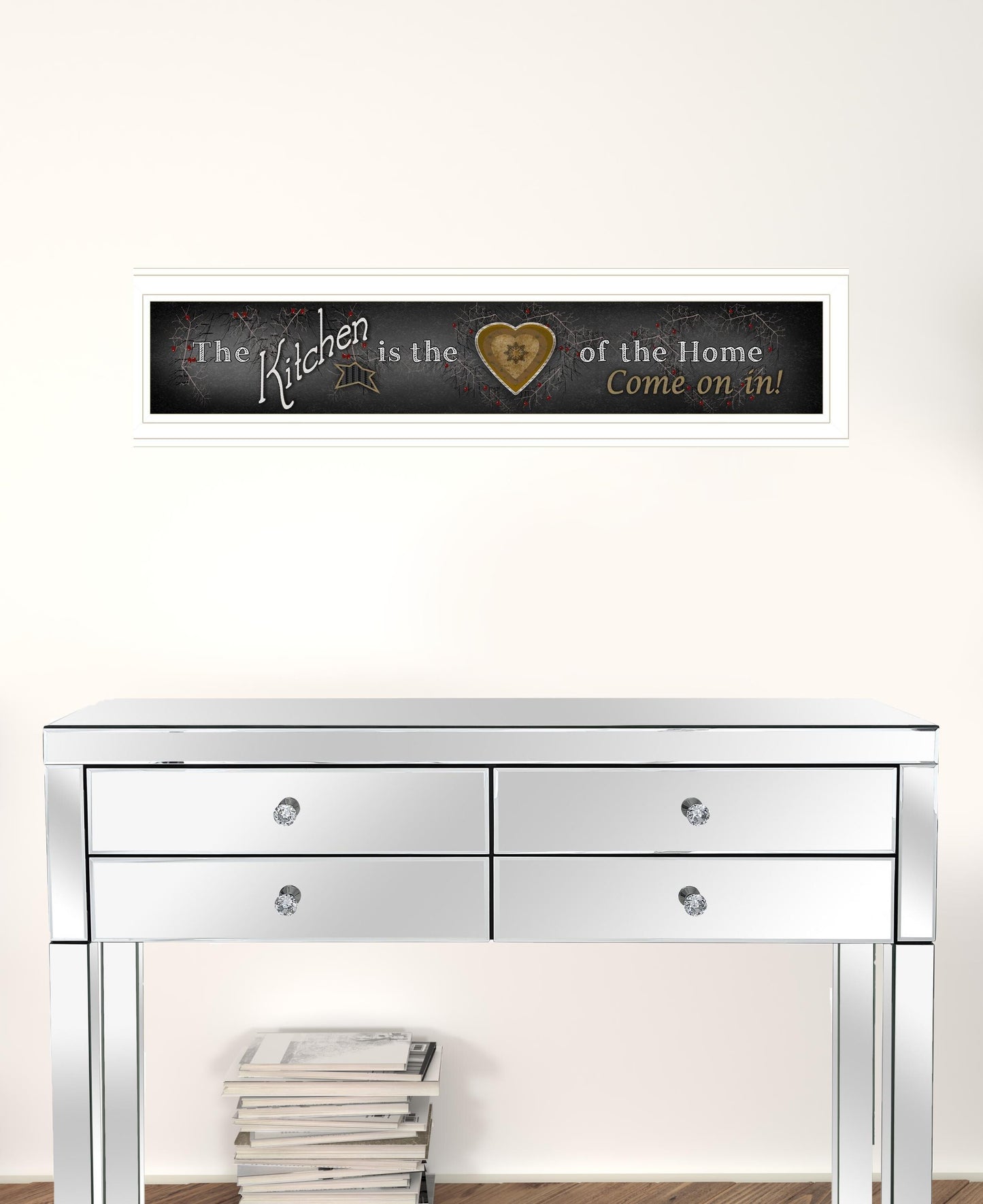 Chalkboard Kitchen 1 White Framed Print Kitchen Wall Art